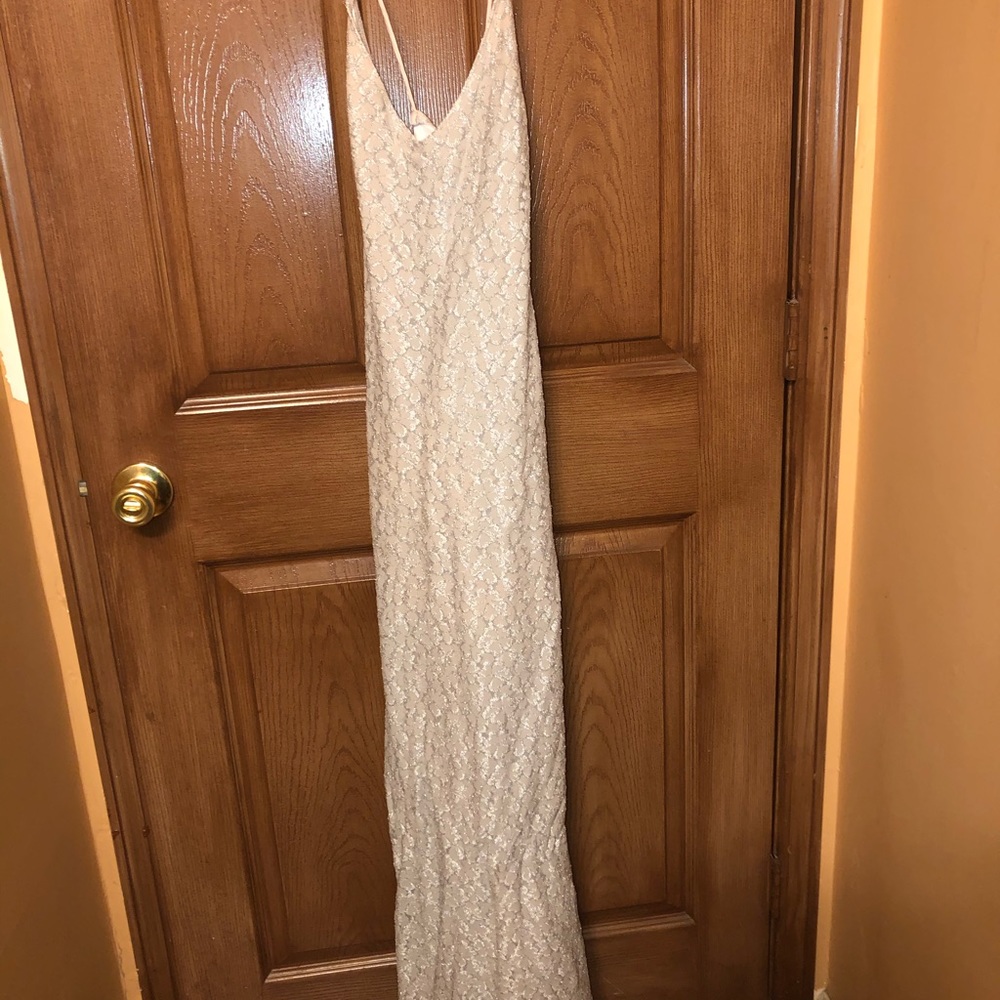 Beautiful silver formal dress